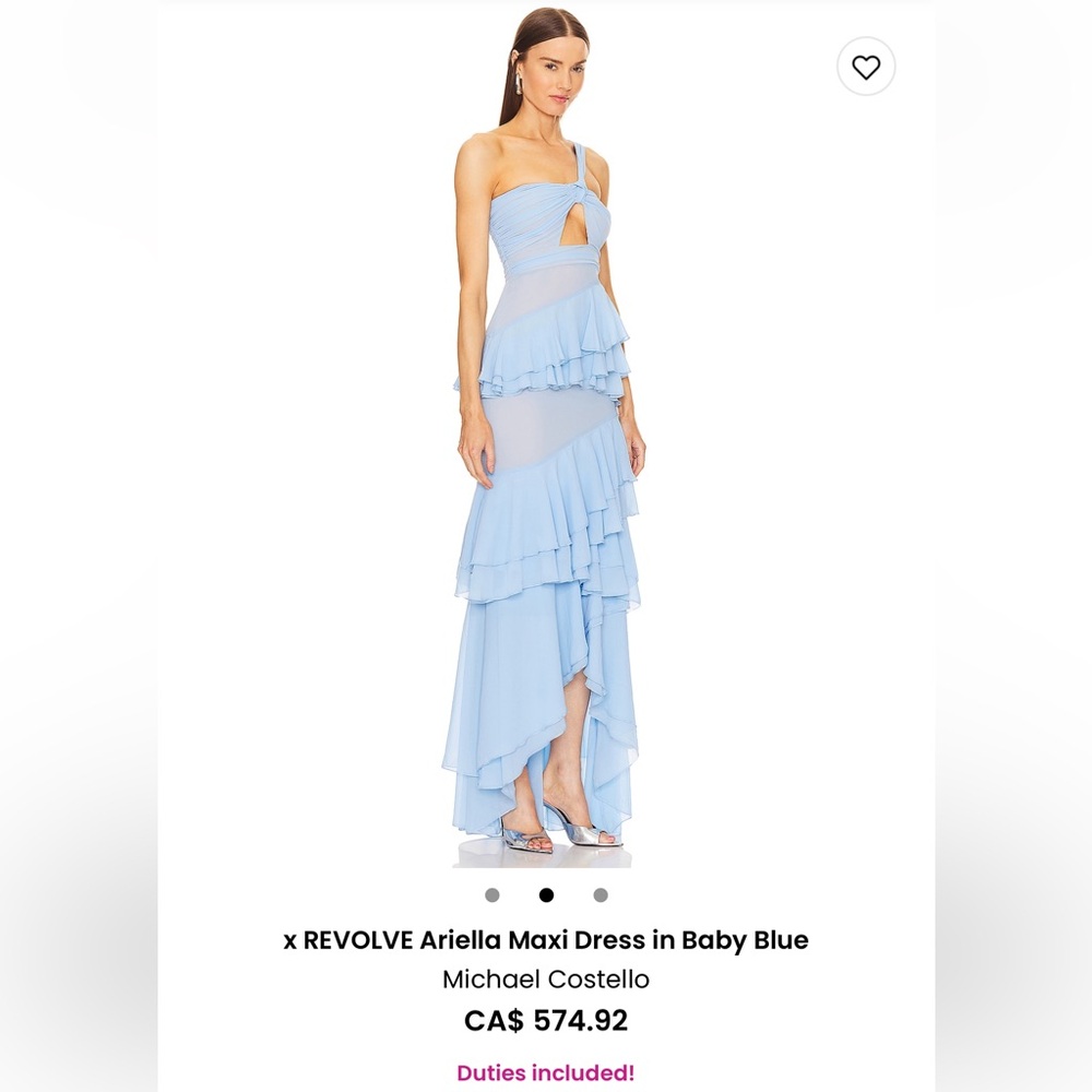 Michael Costello x REVOLVE Arielle Maxi Dress in baby blue - Picture 5 of 7